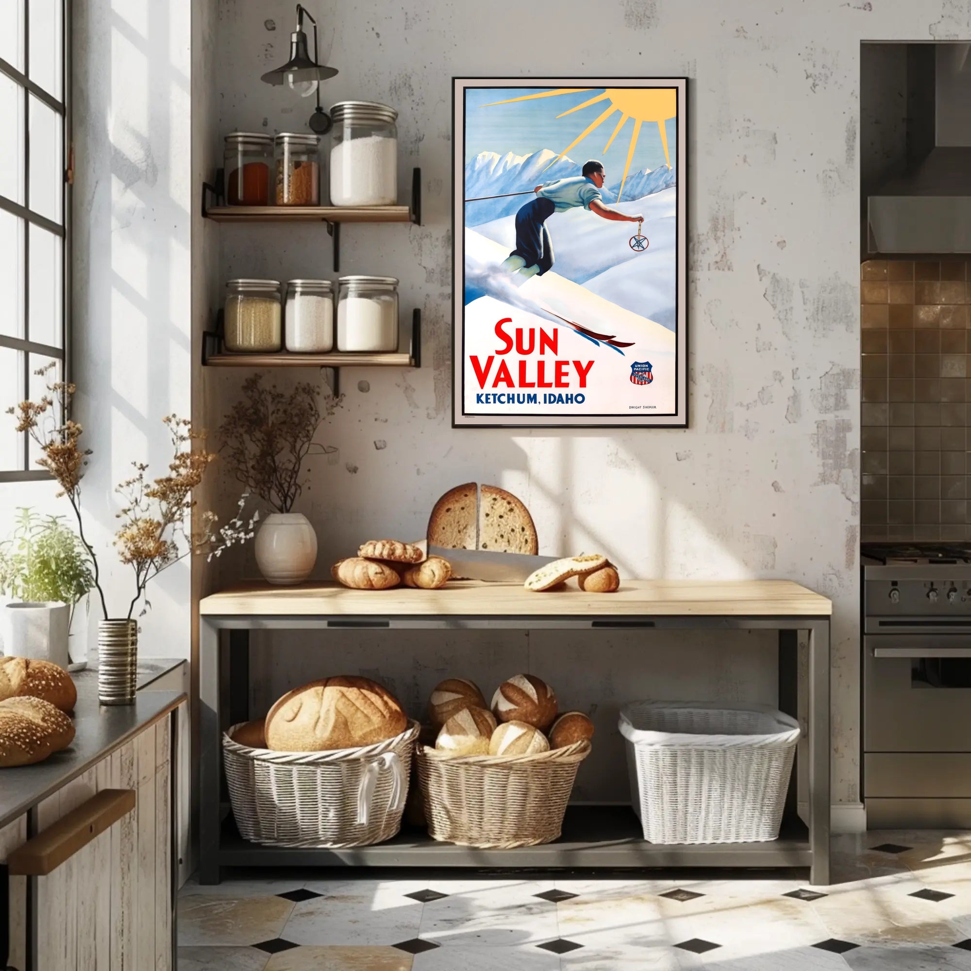 Sun Valley Skiing Adventure Poster PosterGoat