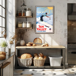 Sun Valley Skiing Adventure Poster PosterGoat