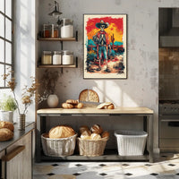 Desert Wanderer Skeleton Poster PosterGoat