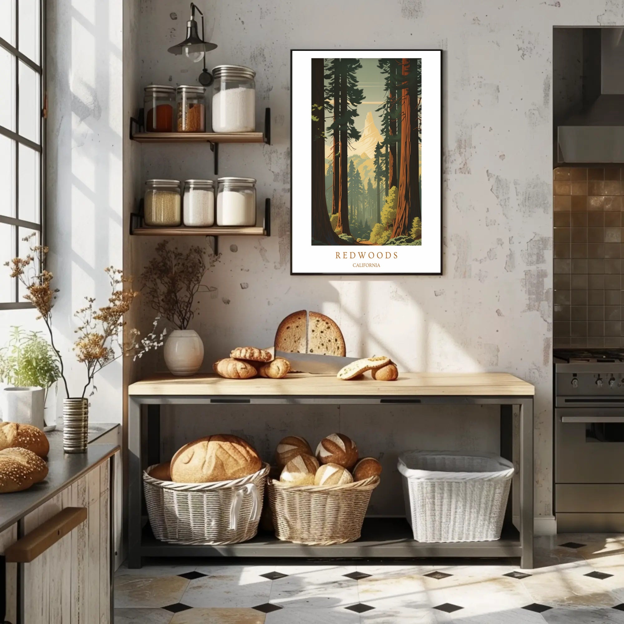 Majestic Redwoods Poster PosterGoat
