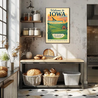 Welcome to Iowa The Heart of Midwest Poster