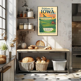 Welcome to Iowa The Heart of Midwest Poster