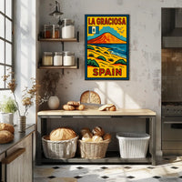 La Graciosa Vintage Travel Adventure Scenic Coastal Landscape Poster PosterGoat