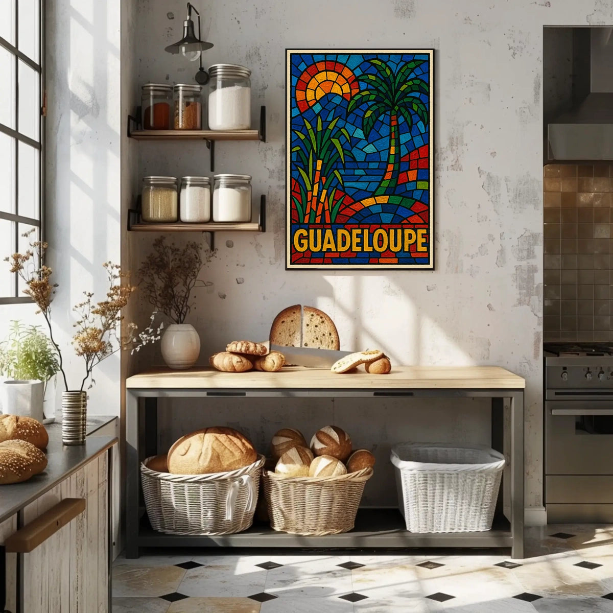 Guadeloupe Mosaic Art Poster