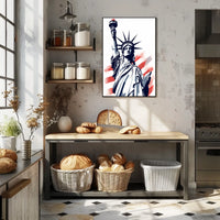 Statue of Liberty Freedom New York Travel Poster