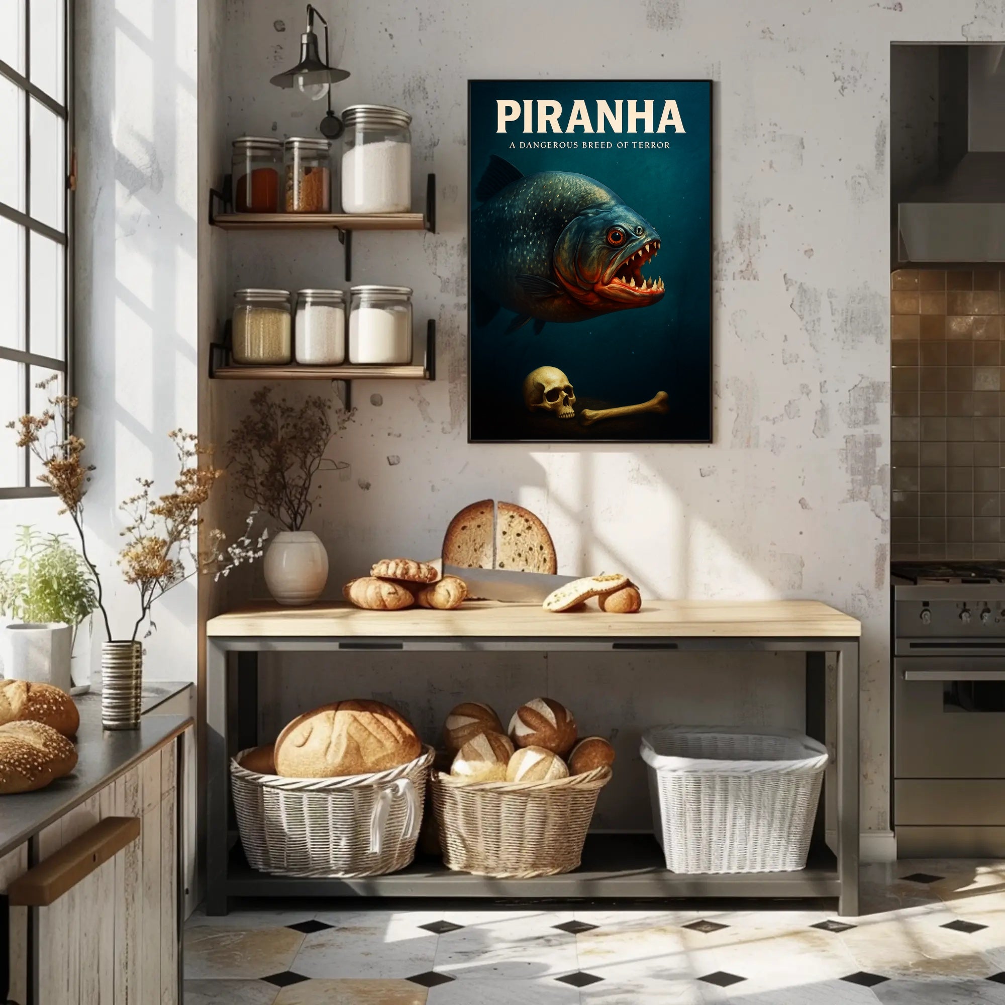 Piranha A Dangerous Breed of Terror Poster PosterGoat