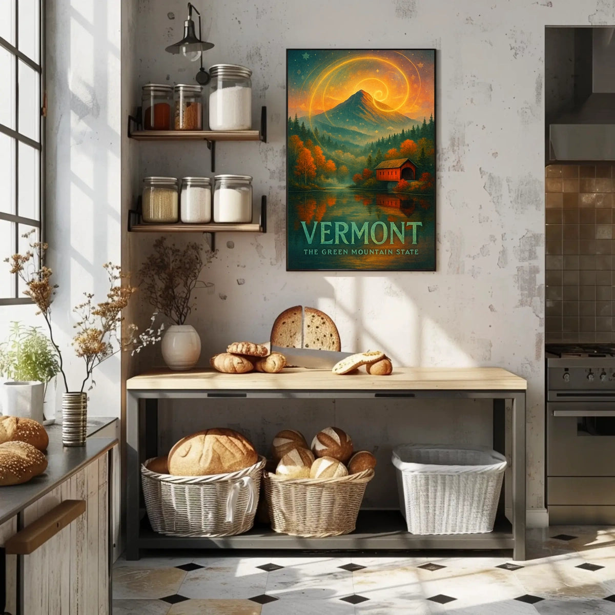 Vermont Landscape Autumn Foliage Mountain Poster