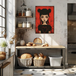 Gothic Girl Portrait Poster for Unique Home Decor PosterGoat