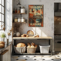 Tuscaloosa Scenic Vintage Cityscape Souvenir Poster
