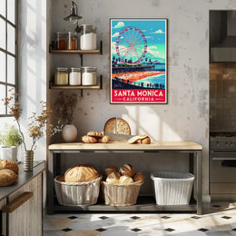 Santa Monica Beach Vibes Poster