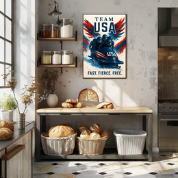 Team USA Bobsled Poster