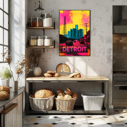 Vibrant Detroit Poster PosterGoat