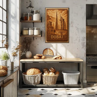 Dubai Cityscape Poster Fusion Of Tradition And Modernity