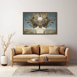Futuristic Surveillance Sci-Fi Art Print: A Surreal Poster
