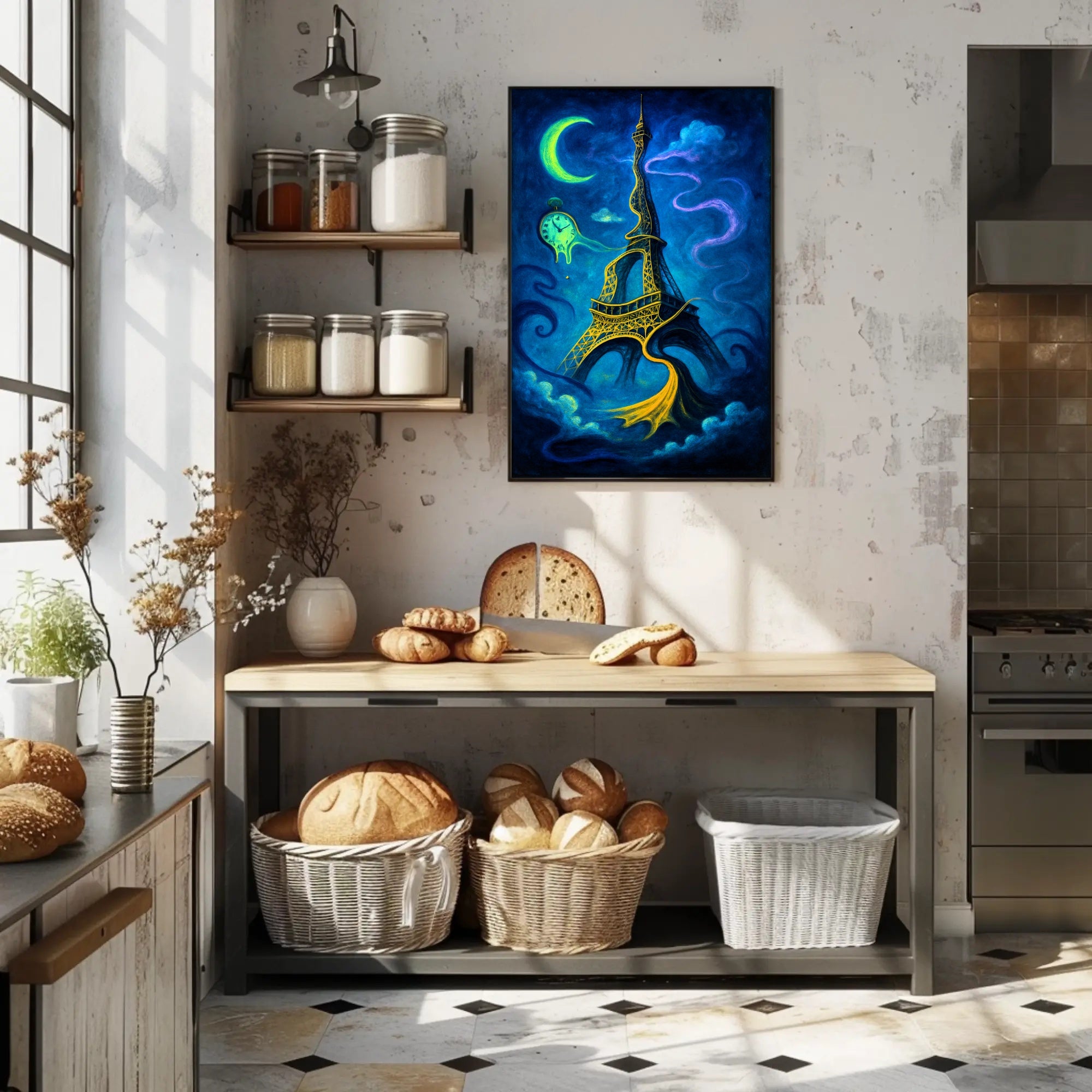 Surreal Parisian Dreamscape Poster