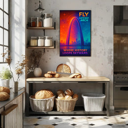Gateway Arch Inspiring St. Louis Urban Cityscape Travel Poster