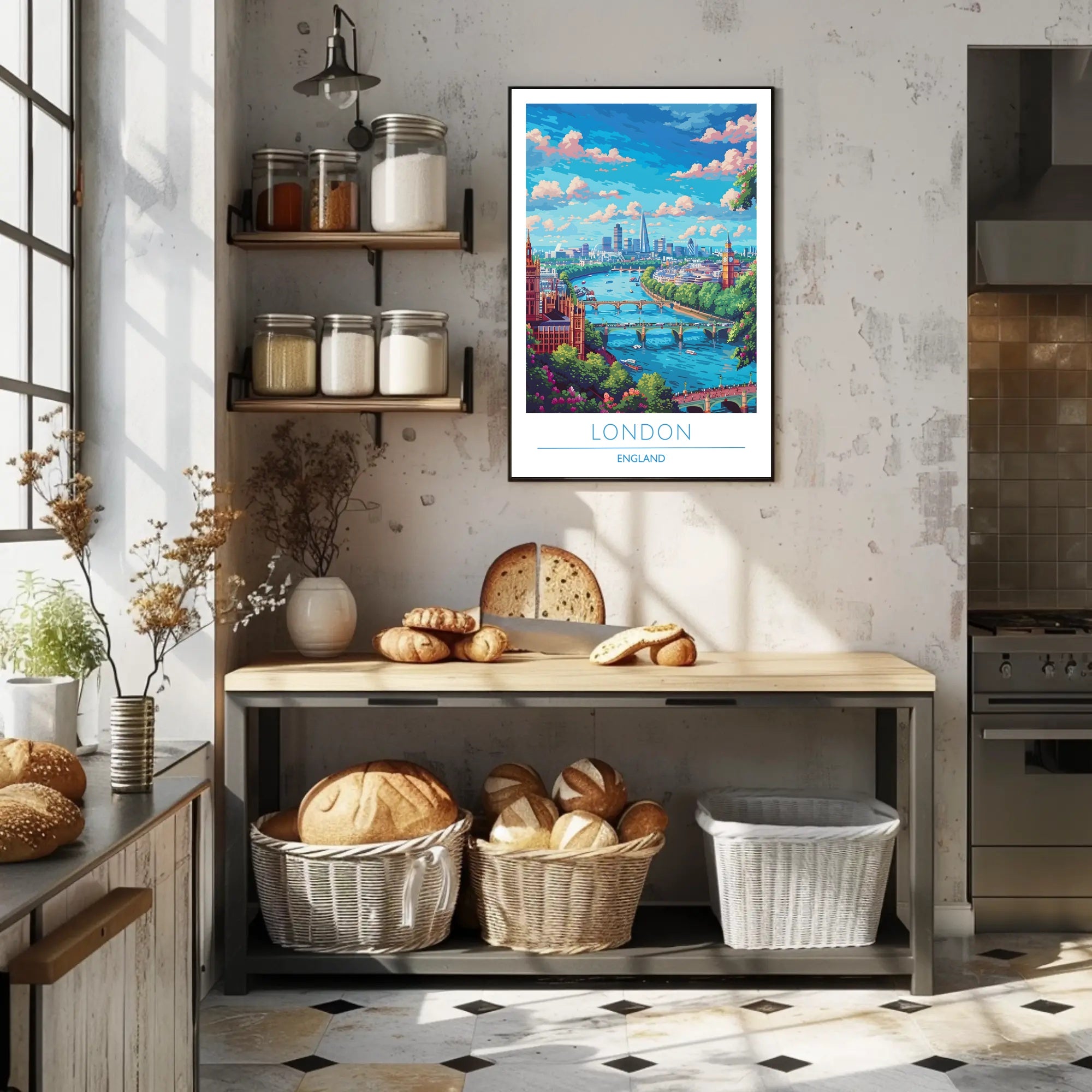 Scenic London Skyline Poster