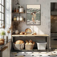 Winter Stroll in Bamboo Grove Poster