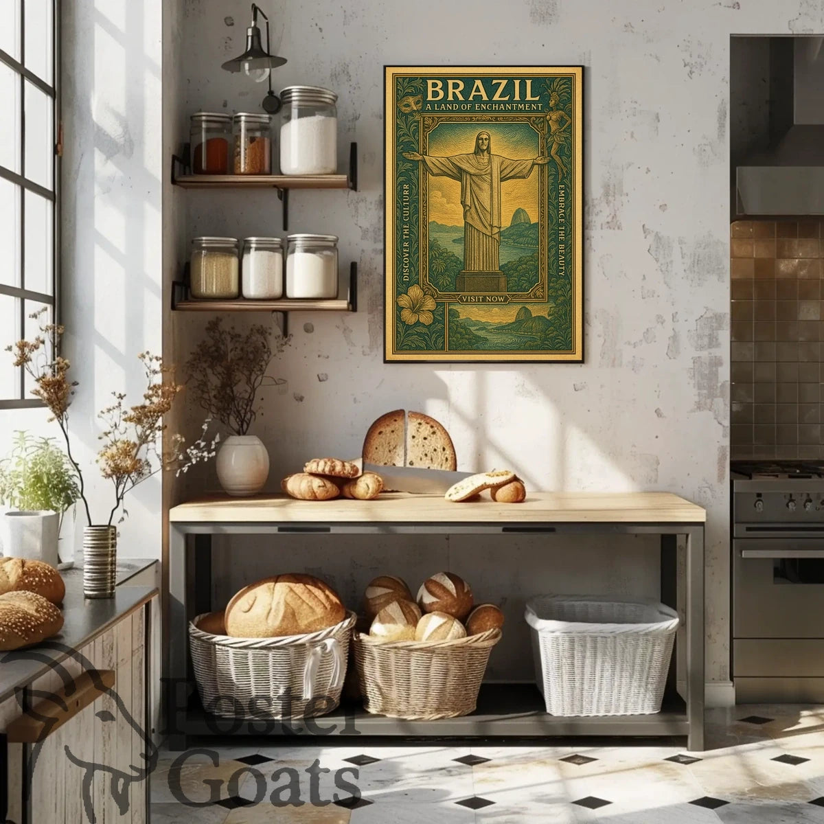 Brazilian Beauty: Christ the Redeemer Vintage Travel Poster