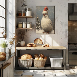 Festive Bird In Winter Wonderland Poster