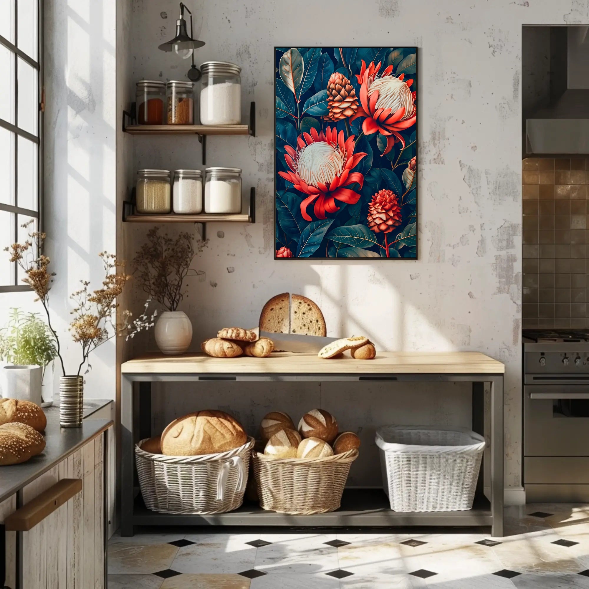 Vibrant Floral Symphony Wall Art Print