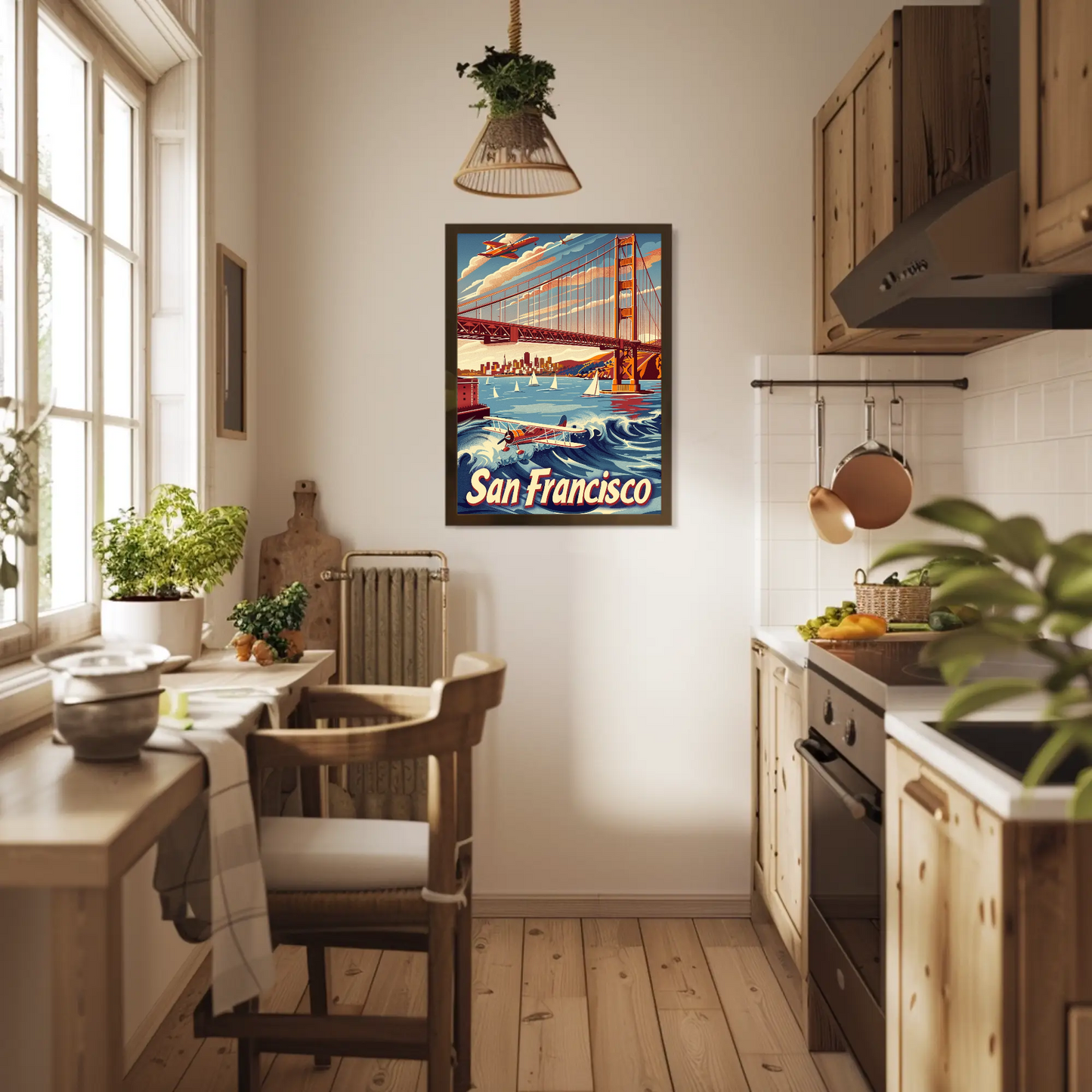 San Francisco Golden Gate Vintage Style Poster