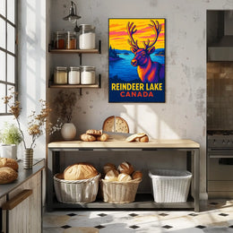 Reindeer Lake Canada Poster