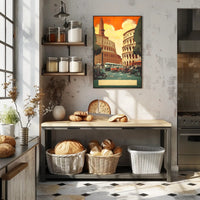 Vibrant Roman Streetscape Poster