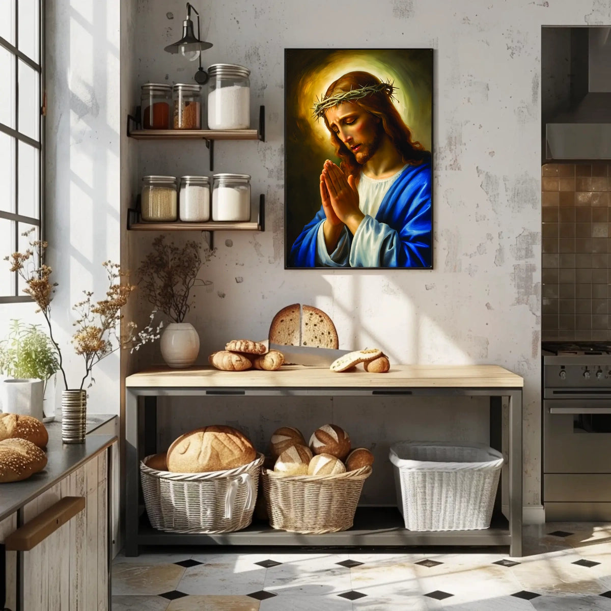 The Prayerful Savior Poster