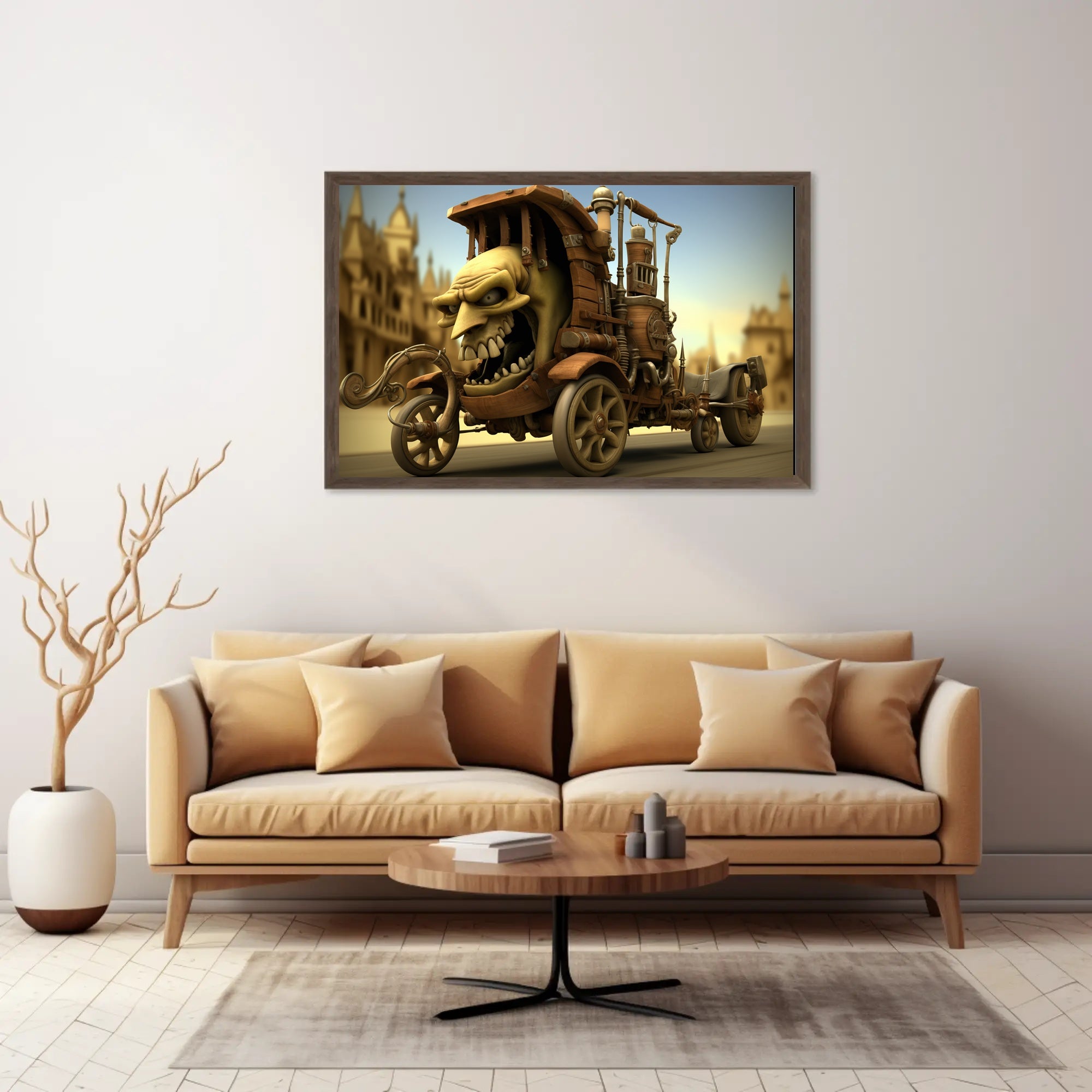 Fierce Steampunk Hybrid Vehicle Fantasy or Mythology Poster