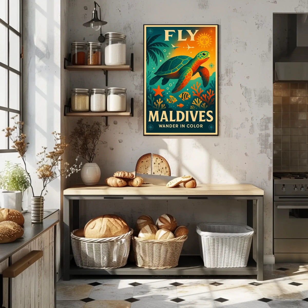 Fly to the Maldives Poster