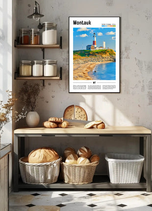 Montauk Lighthouse Landmark Travel Poster