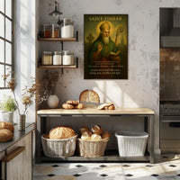 Saint Finbar Vintage Art Religious Cultural or Heritage Poster