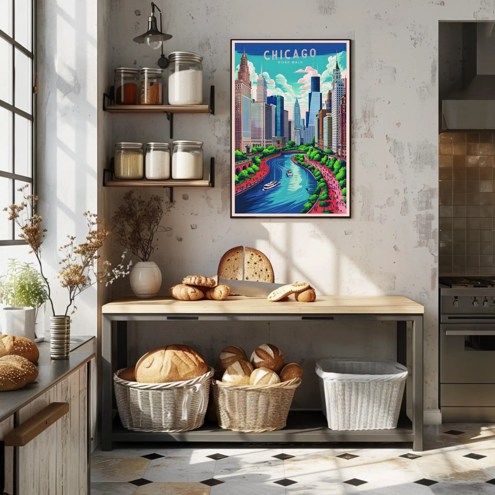 Chicago Riverwalk Poster