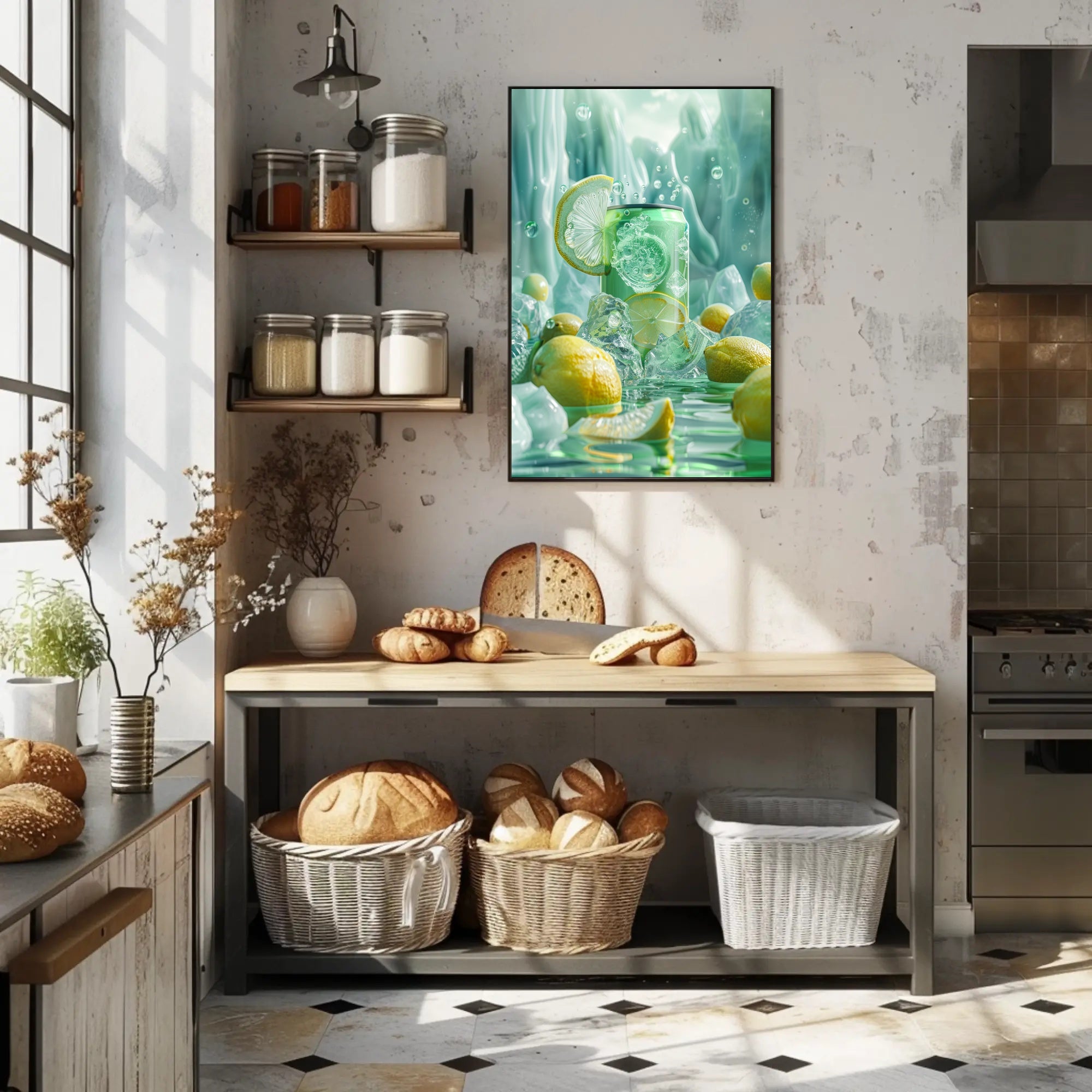 Lemon Beverage Photorealism Refreshment Poster PosterGoat