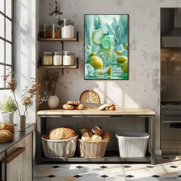 Lemon Beverage Photorealism Refreshment Poster PosterGoat
