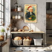 Stylized Christmas Historical Figure Portrait - Artistic Poster