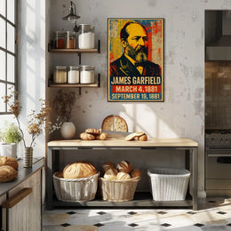 James A. Garfield 20th President of the United States Street Art Mashup Poster