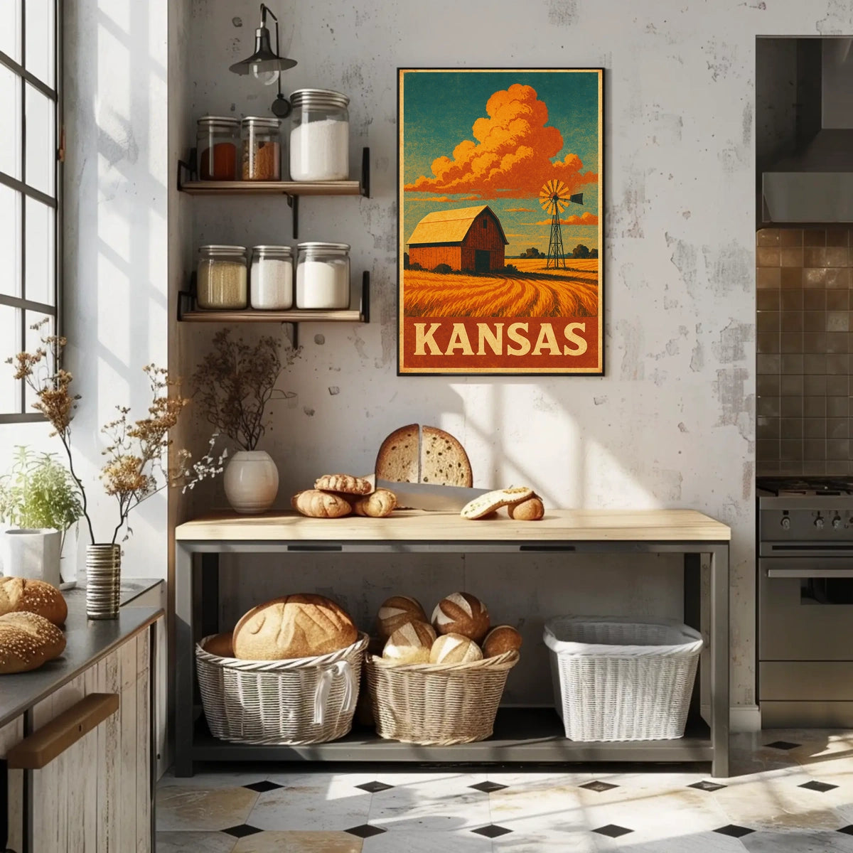 Kansas Countryside Charm Poster