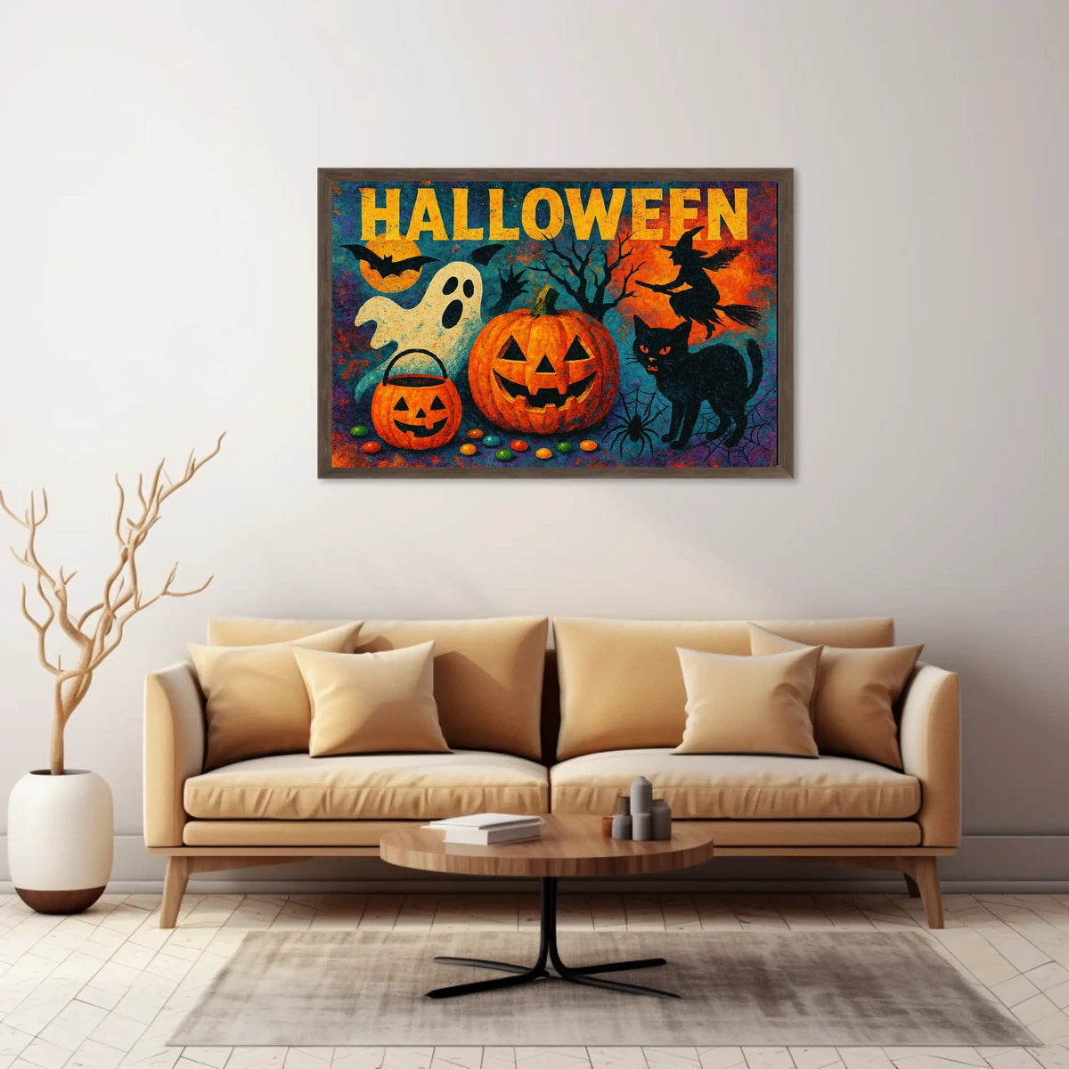 Halloween Spooktacular Gothic Digital Painting Nocturnal Scenery Decor Lover Wanderlust Poster