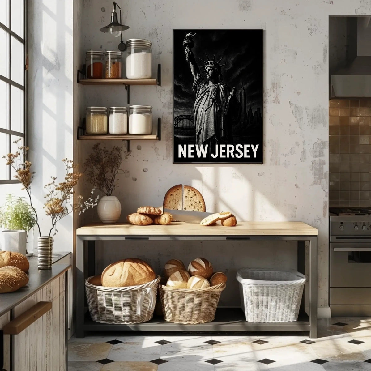 New Jersey Iconic Imagery Poster