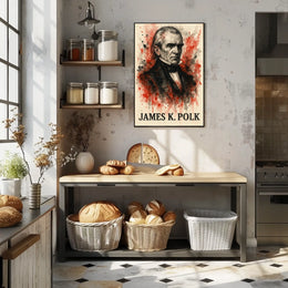 James K. Polk 19th Century Historical Presidential Poster