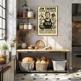 Jim Thorpe Iconic Sports Legend Poster