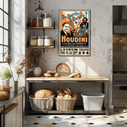 Houdini Magic Illusion Show Vintage Cultural Poster
