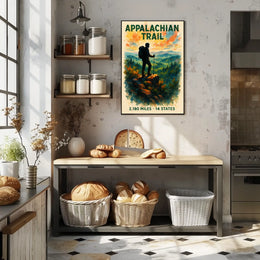 Appalachian Trail Watercolor Adventure Poster Print