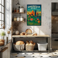 Louisville Spirit Where Heritage Meets Innovation Poster