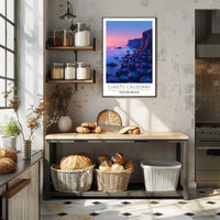 Giant's Causeway Sunset Modern Art Travel Poster
