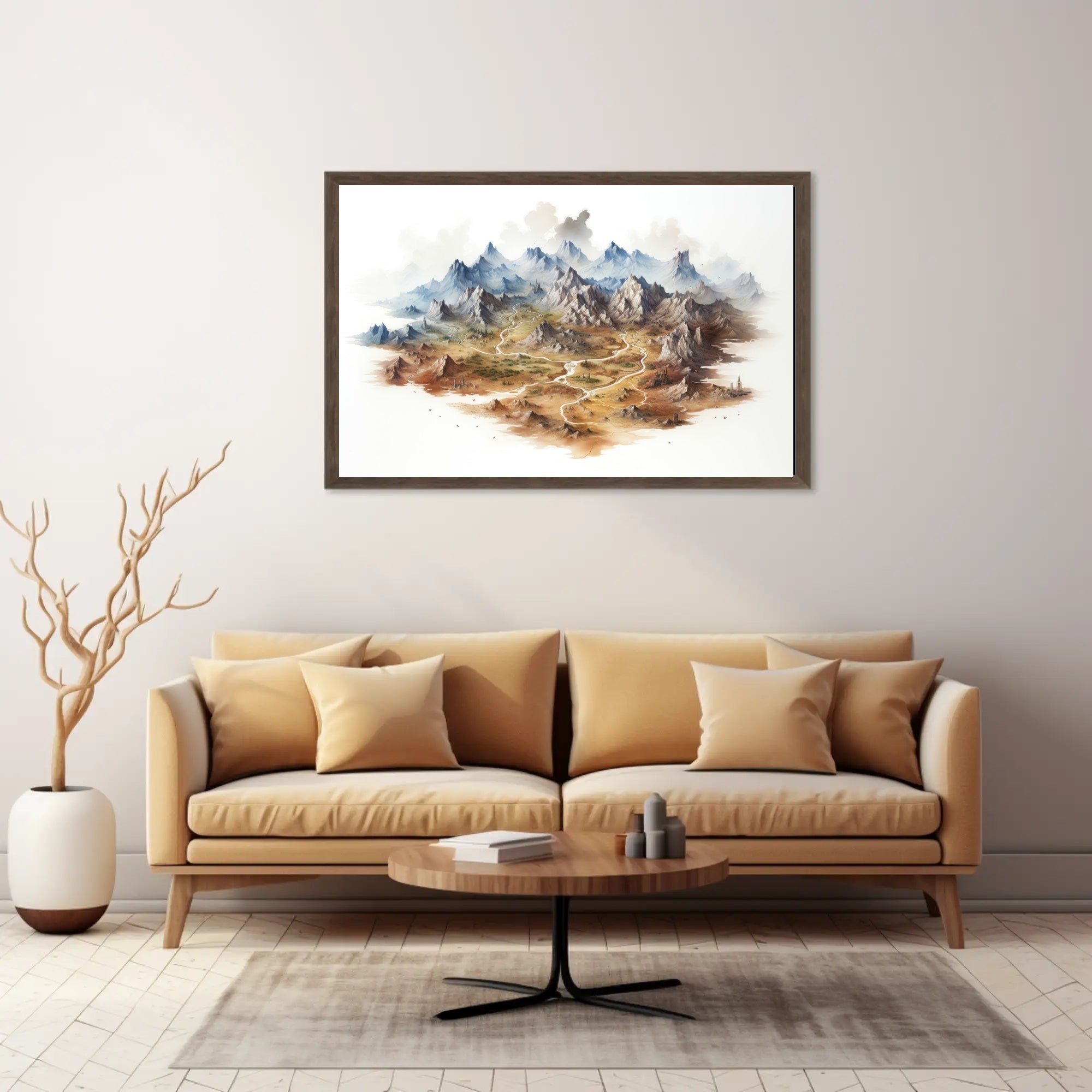 Fantasy Mountain Landscape Poster