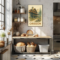 Oregon Mountain Lodge Poster