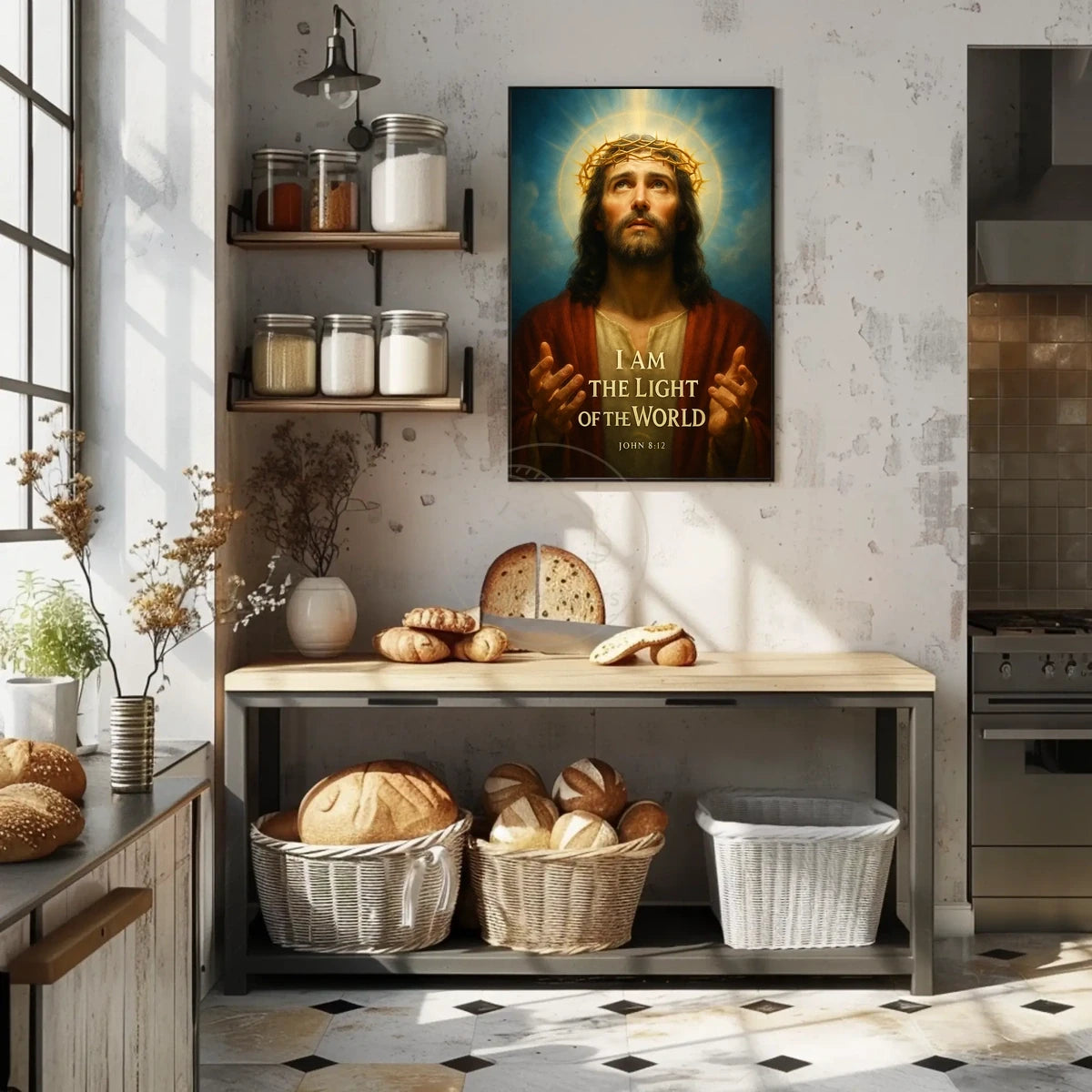 Jesus Christ Divine Light Classical Religious Artistic Poster